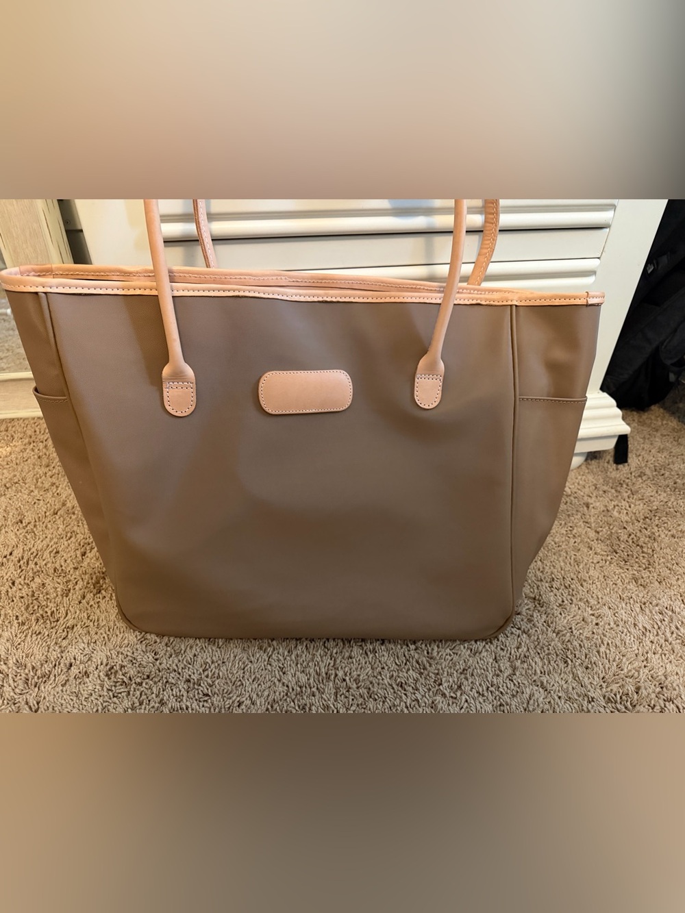 Jon Hart Tyler Tote in Saddle Coated Canvas